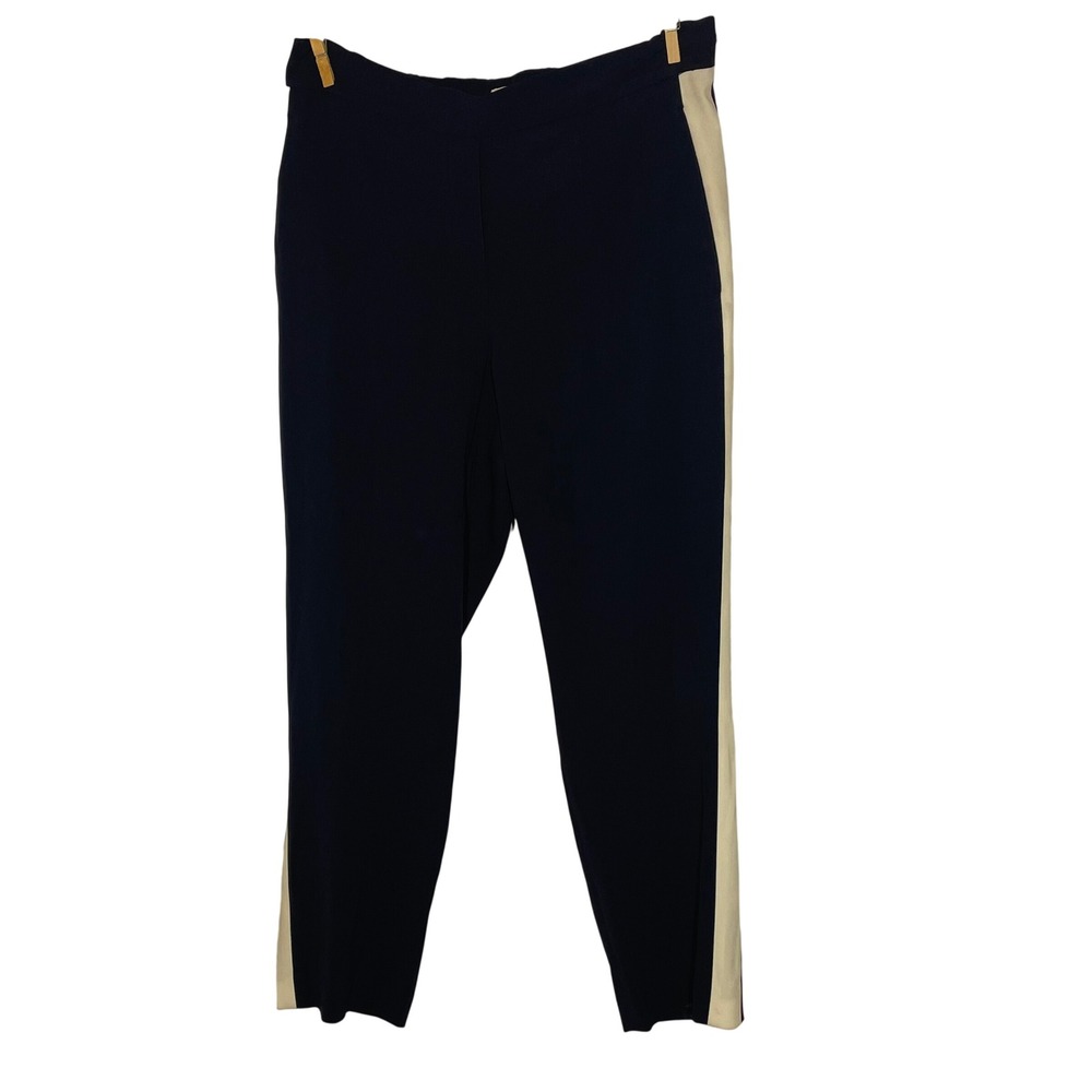 Babaton Aritzia Dexter Side Strip Dress Trousers Pants Sz 6 Navy Blue Business